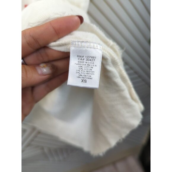 WILDFOX Women's I Owe It To Shore Tunic Pearl V-Neck Flowy Cotton Size XS - Picture 6 of 8